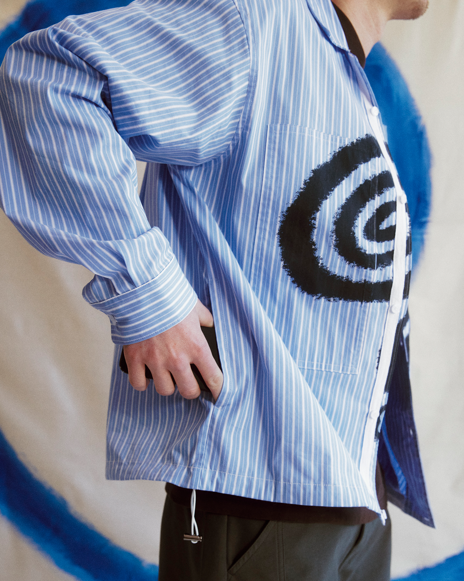 L/S Spiral Shirt - Blue Stripe