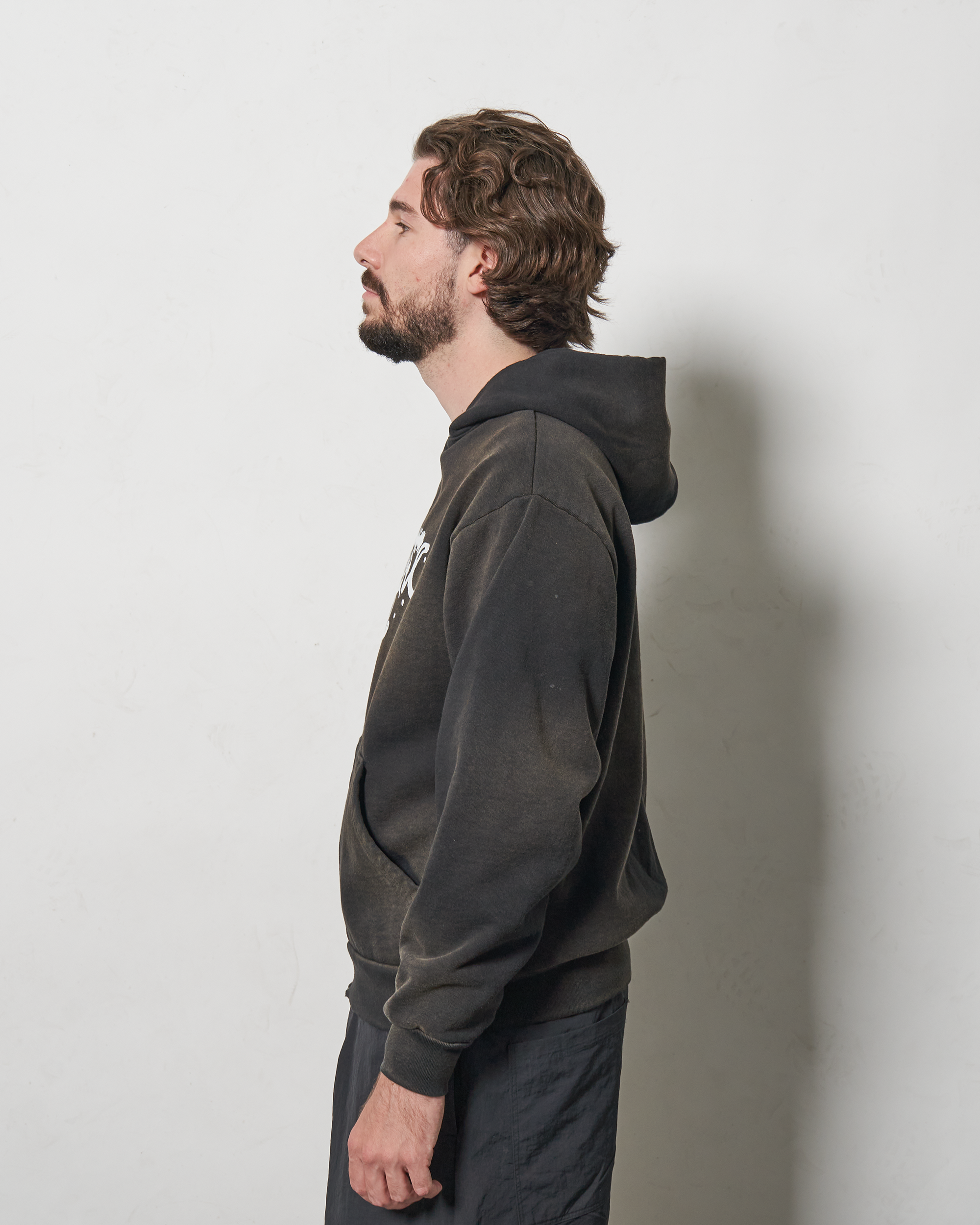 MAGNETIC ROSE FULL ZIP HOODIE - COLD BREW DYE