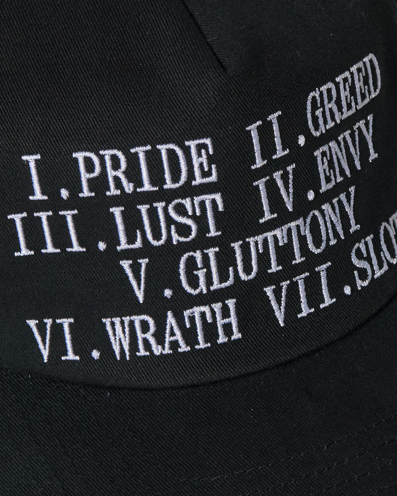 Seven Sins Hat - Black / White
