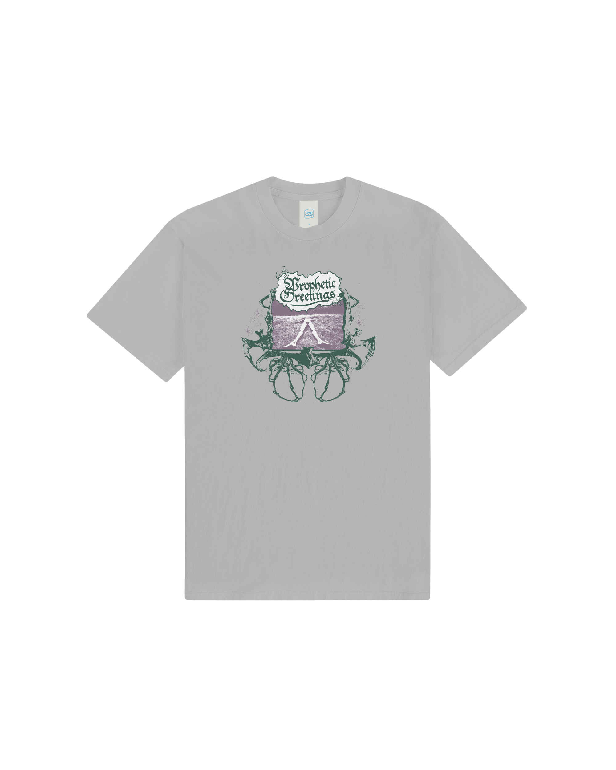 Prophetic Greetings T-shirt - Mid Silver
